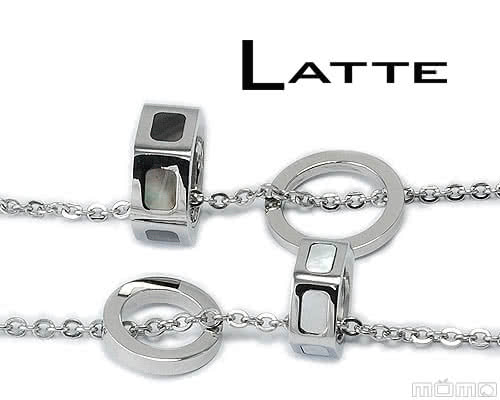 (LATTE)貝殼戀人 不鏽鋼項鍊(男鍊)