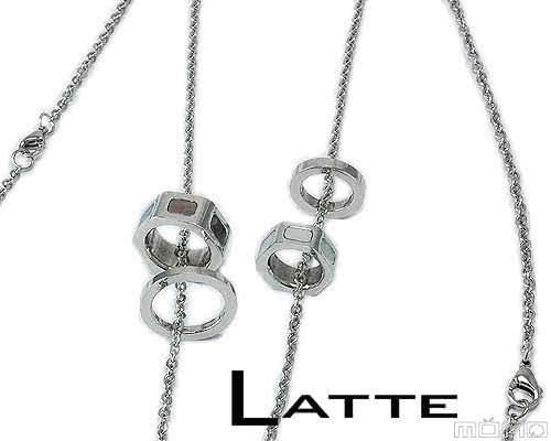 (LATTE)貝殼戀人 不鏽鋼項鍊(男鍊)