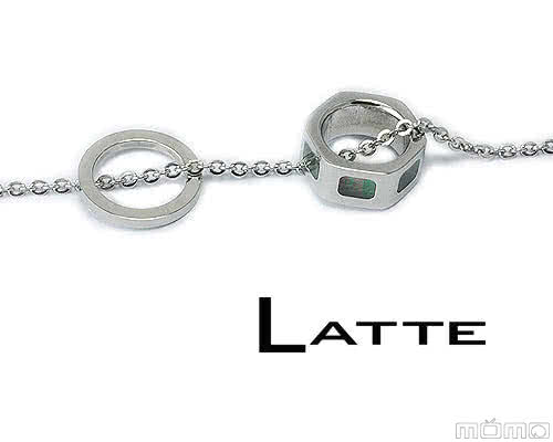 (LATTE)貝殼戀人 不鏽鋼項鍊(男鍊)