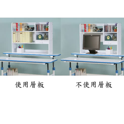 【C&B】桌上型附插座置物書架