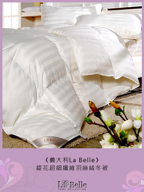 【義大利La Belle】緹花超細纖維羽絲絨冬被--單人