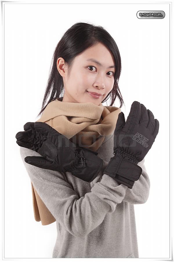 【SNOWTRAVEL】防水羽毛手套(黑色)
