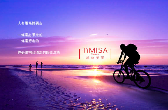 【TiMISA】永恆真愛-金-寬版 純鈦項鍊(F)