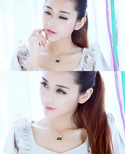 【A’bella浪漫晶飾】鎖愛-墨藍水晶項鍊