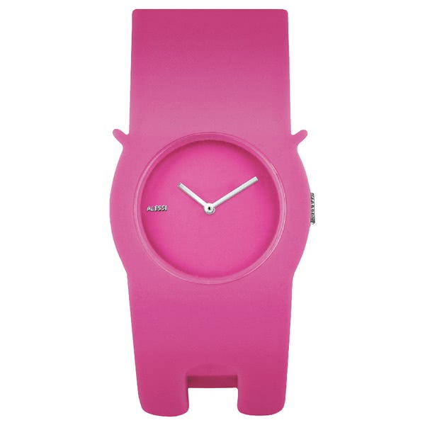 【ALESSI】慵懶的貓造型手環錶-粉紅(AEAL24004)