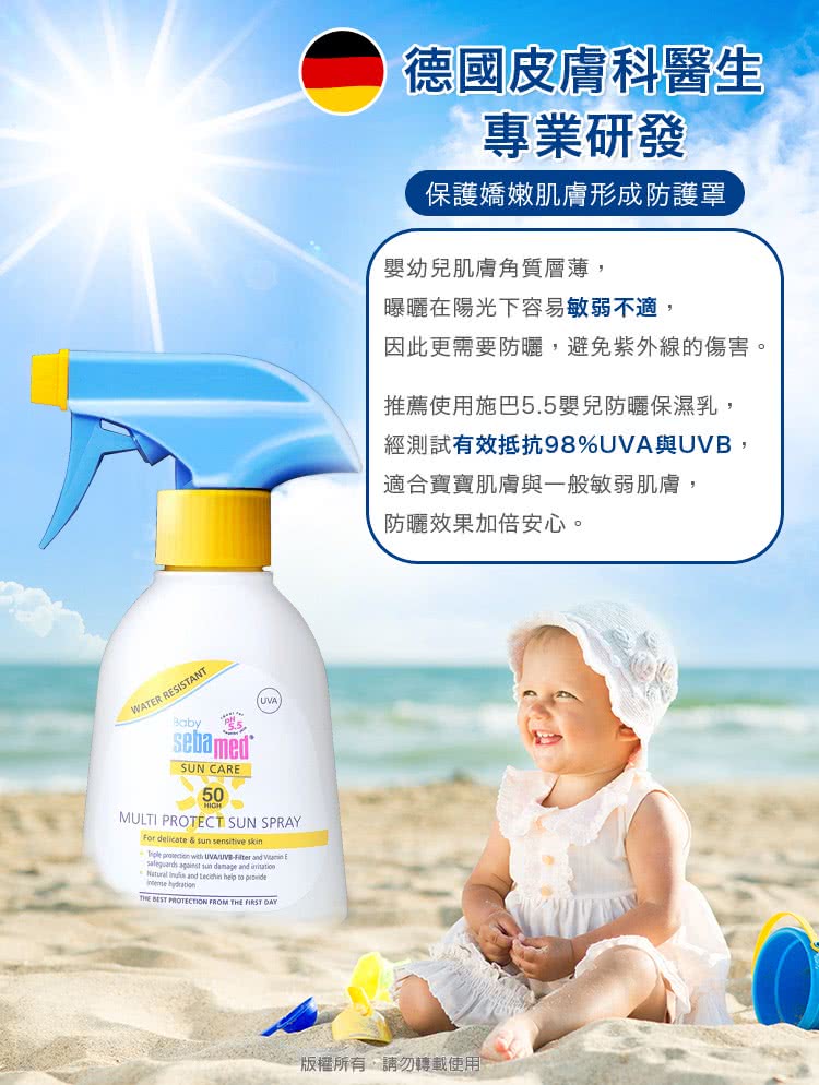 【施巴】嬰兒防曬乳SPF50 200ml(快速到貨)