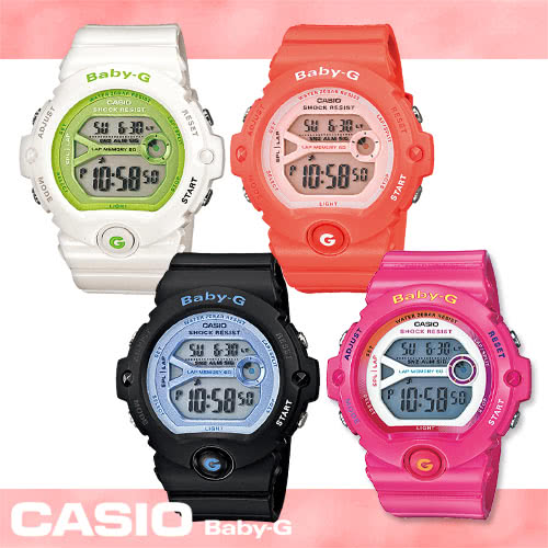 【CASIO 卡西歐 Baby-G 系列】運動女孩甜美夢幻款女錶(BG-6903)