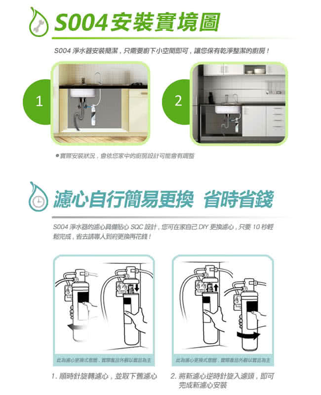 【3M】S004淨水器專用替換濾心(3US-F004-5)