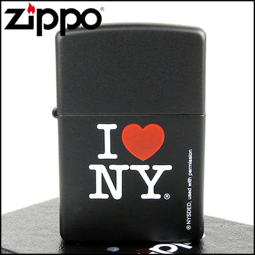 【ZIPPO】美系-I LOVE N Y-我愛紐約黑色烤漆打火機