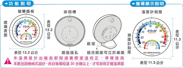 【Dr.AV】大螢幕環境健康管理 溫濕度計(GM-3050)