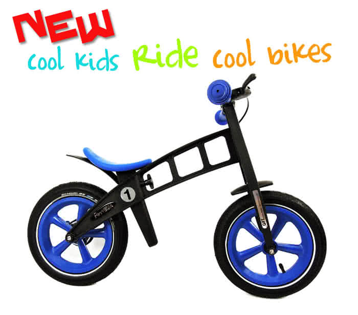 【FirstBIKE】德國高品質設計 寓教於樂-兒童滑步車/學步車(黑金鋼藍)