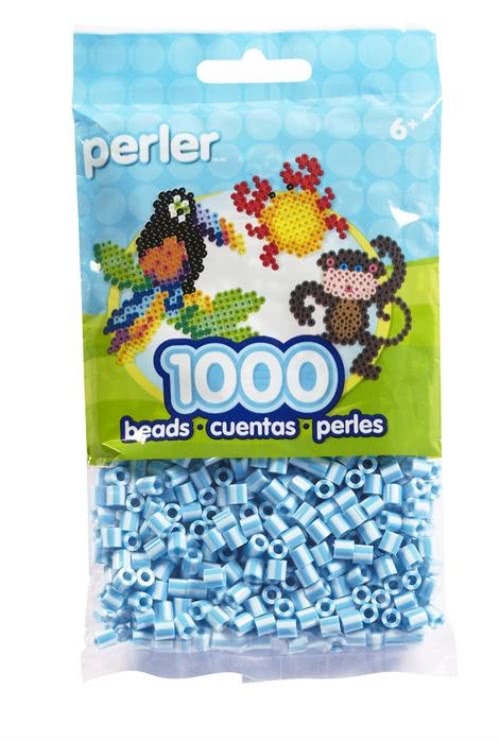 【Perler 拼拼豆豆】1000顆單色補充包-111天藍條紋(特殊色)