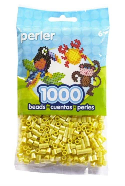 【Perler 拼拼豆豆】1000顆單色補充包-103珠光黃葵(特殊色)