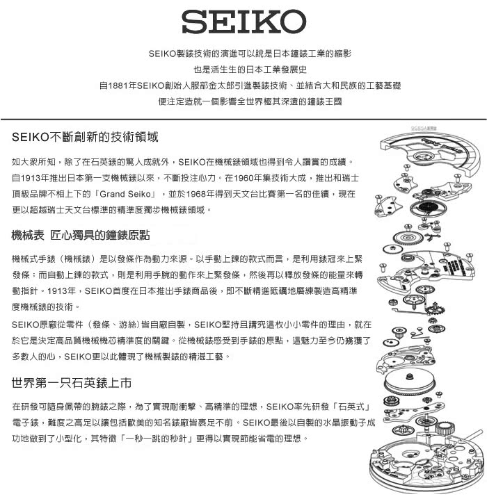 【SEIKO 精工】全日製-藍寶石_手動/自動上鍊錶(SSA009J1)