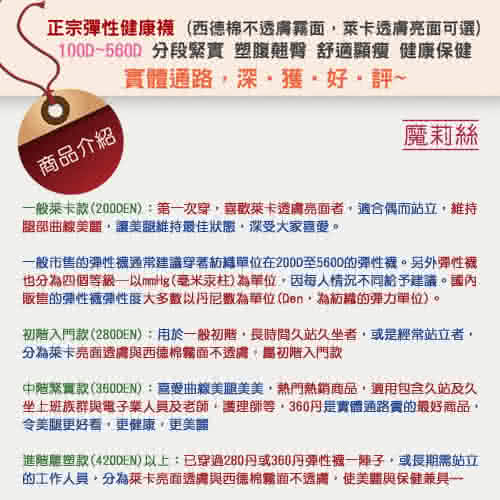 【魔莉絲彈性襪】標準200DEN萊卡褲底雕空褲襪一組三雙(壓力襪/顯瘦腿襪/醫療襪/彈力襪/靜脈曲張襪)