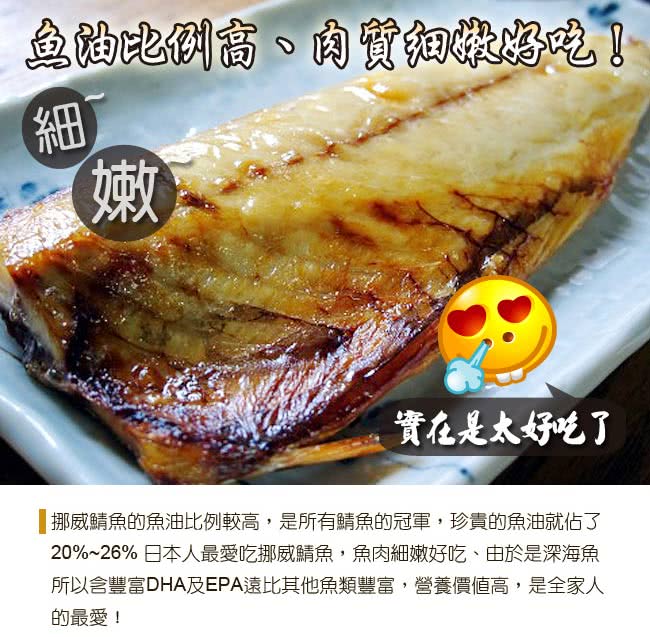 【食在幸福】挪威深海薄鹽鯖魚片20包(190g/包)