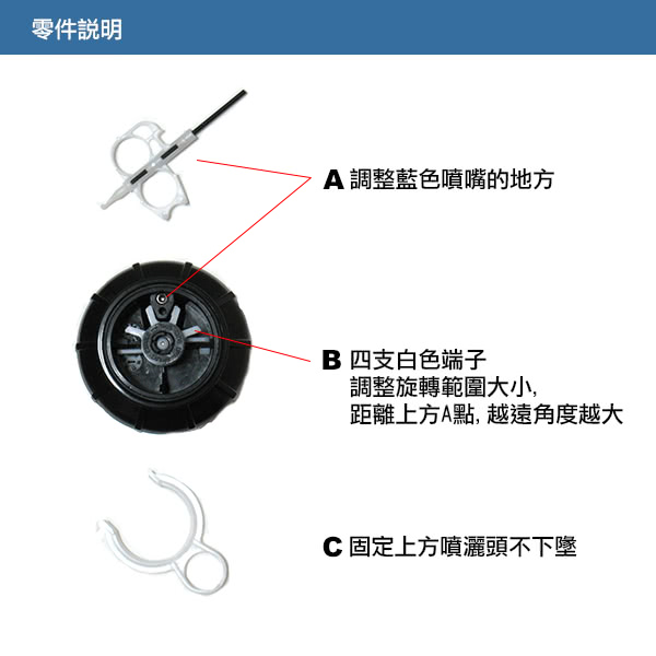 【灑水達人】六分機械式自動化隱藏噴頭長20cm可彈跳10cm調整40-360度(黑)