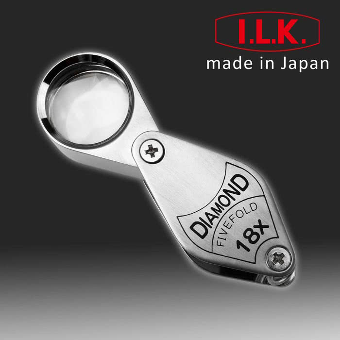 【日本 I.L.K.】Diamond 18x/17mm 日本製五片式消色差珠寶放大鏡(7011)