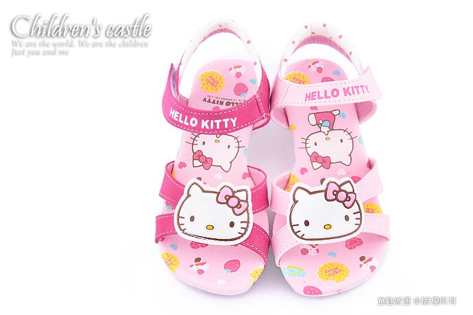 【三麗鷗】Hello kitty 中大童 甜美低跟涼鞋(815752-粉)