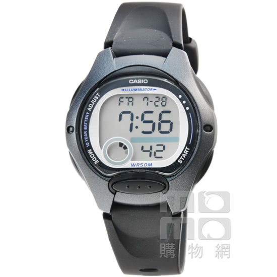 【CASIO】卡西歐鬧鈴多時區兒童電子錶-黑(LW-200-1B)