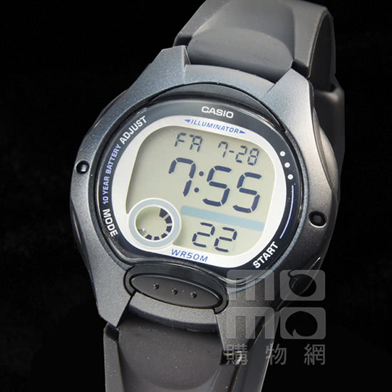 【CASIO】卡西歐鬧鈴多時區兒童電子錶-黑(LW-200-1B)