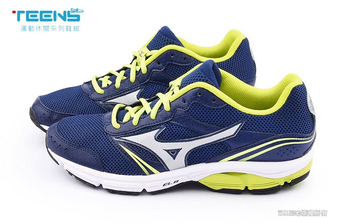 【MIZUNO】男款WAVE IMPETUS 3 慢跑鞋(J1GE151302-藍黃)