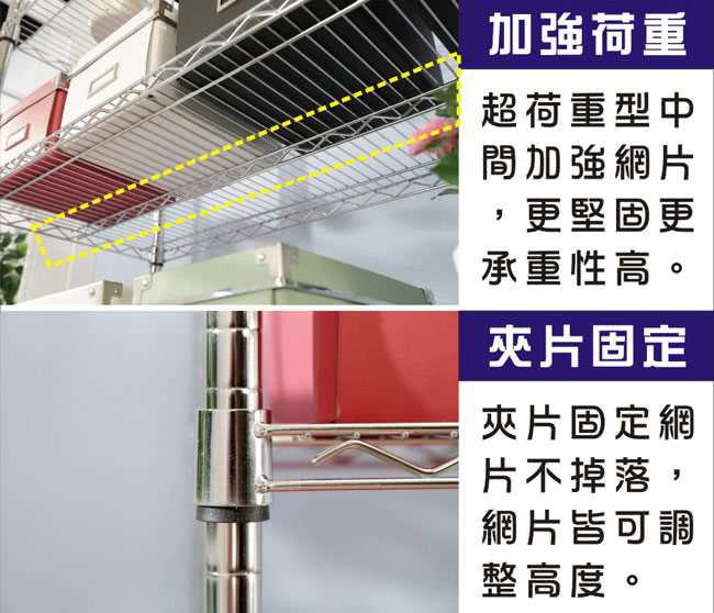 【BuyJM】超荷重型鐵力士加大版六層鍍鉻層架(180x60x210CM)