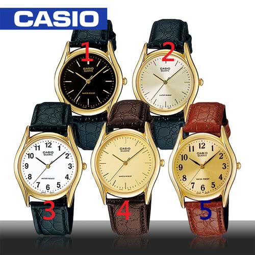 【CASIO 卡西歐】送禮首選_簡約休閒男錶_真皮錶帶_礦物防刮玻璃_鏡面3.4cm(MTP-1094Q)