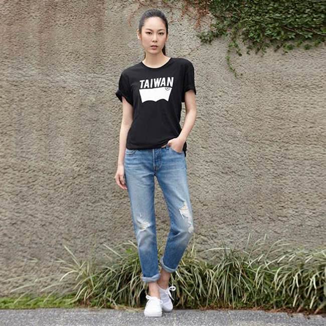 【Levis】獨家限量大無畏TAIWAN Tee 黑-愛台灣熱售中