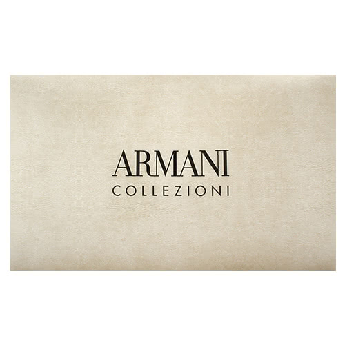 【ARMANI COLLEZIONI】簡約拼接條紋流蘇披肩圍巾(湛藍色)