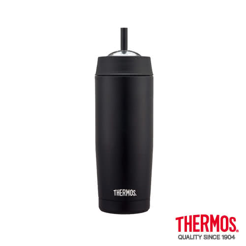 【THERMOS 膳魔師】不鏽鋼真空吸管隨行瓶0.47L(TS403)