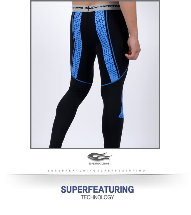 【SUPERFEATURING】專業跑步 三鐵 Hicolor鱗紋運動壓縮緊身褲(亮綠)