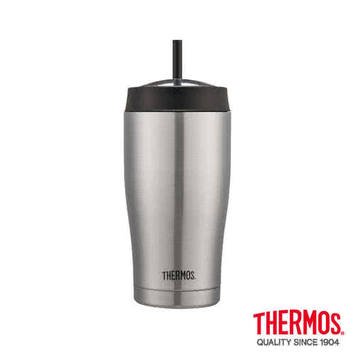 【THERMOS 膳魔師】不鏽鋼真空吸管隨行瓶0.65L(TS405)