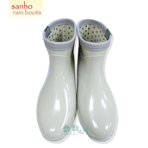 【勤逸軒】SANHO新素雅百搭短雨鞋(象牙色)