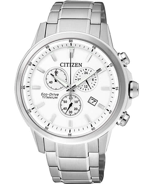 【CITIZEN】ECO-Drive 鈦金屬計時腕錶-銀/42mm(AT2340-81A)