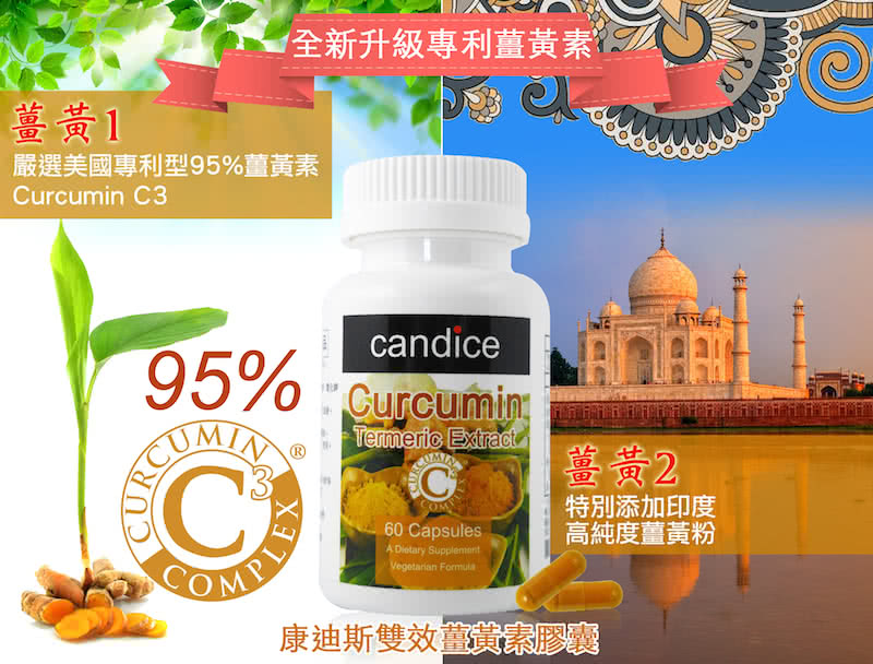 【Candice】康迪斯雙效薑黃素膠囊(60顆*2瓶)