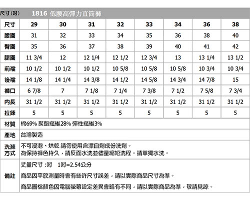 【BOBSON】男款低腰高彈力直筒褲(1816-53)