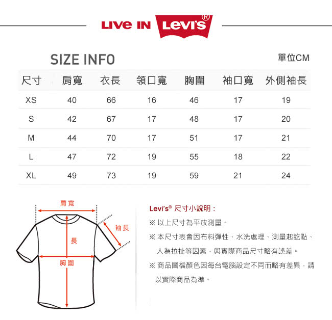 【Levis】男士Logo501印花純棉白色短袖T恤