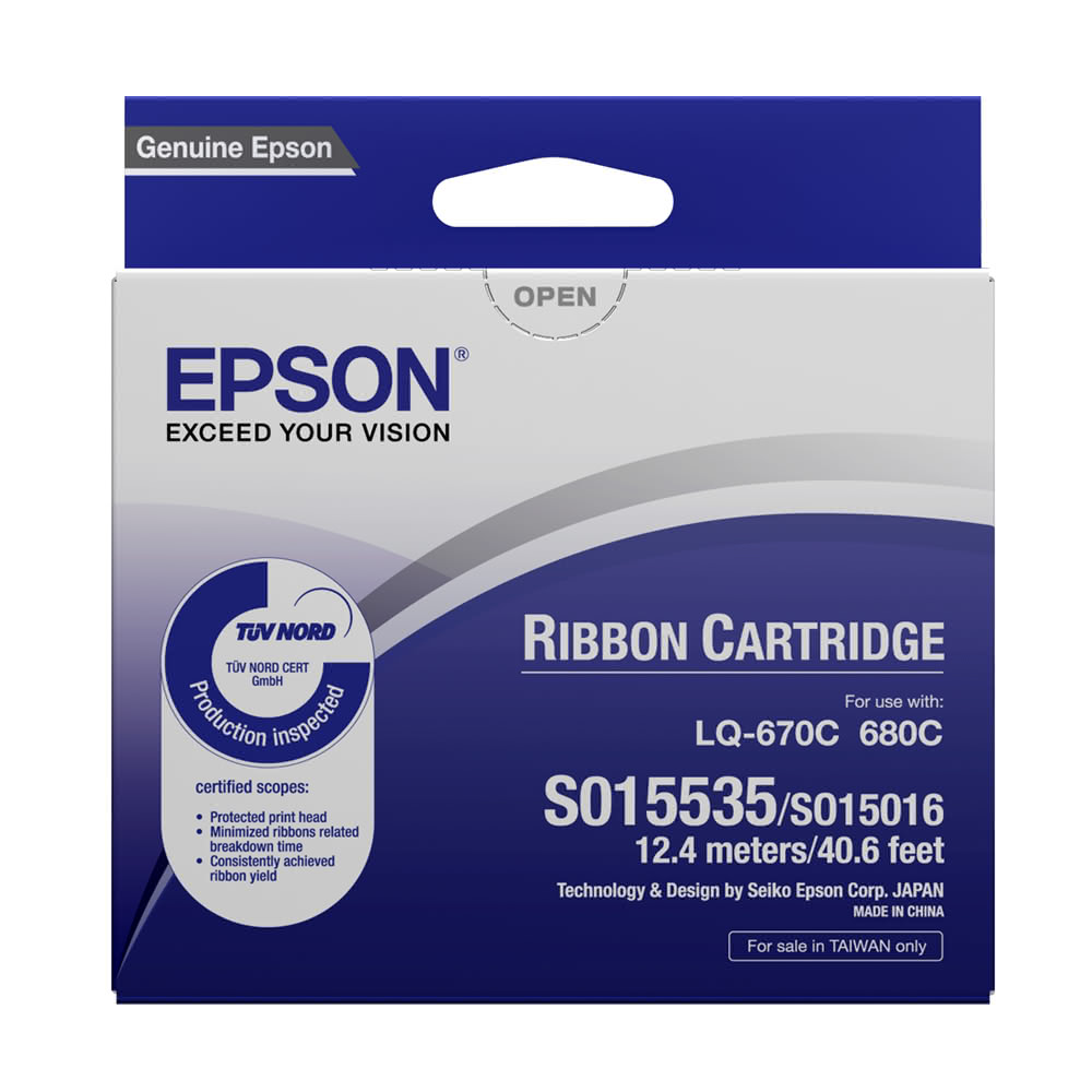 【EPSON】原廠色帶 S015535 六入組(LQ-670/670C/680/680)