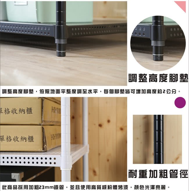 【BuyJM】加強型白烤漆洞洞板120x45x180cm六層置物架