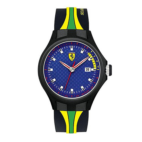 【法拉利 Scuderia Ferrari】賽車牙買加簡約時尚男用腕錶(44mm/FA0830071)