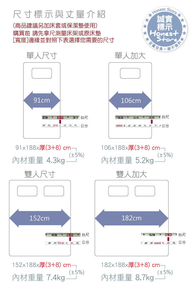 【House Door】超吸濕排濕表布11cm厚波浪竹炭記憶床墊-單人3尺(送護肩頸型竹炭記憶枕)