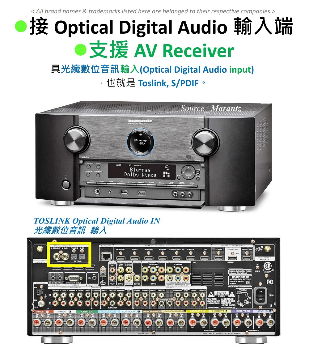 【amber】S/PDIF 光纖數位音訊傳輸線(Toslink 對 Toslink-2M)