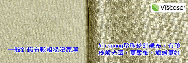 【英國Airsprung】二線珍珠紗+蠶絲+乳膠蜂巢獨立筒床墊-麵包床-單人3.5尺