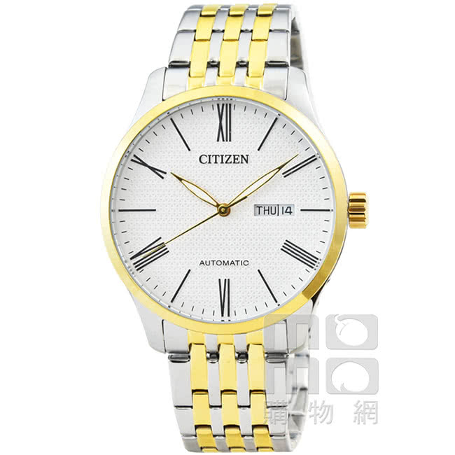 【CITIZEN】星辰手自動上鍊機械錶-中金(NH8354-58A)