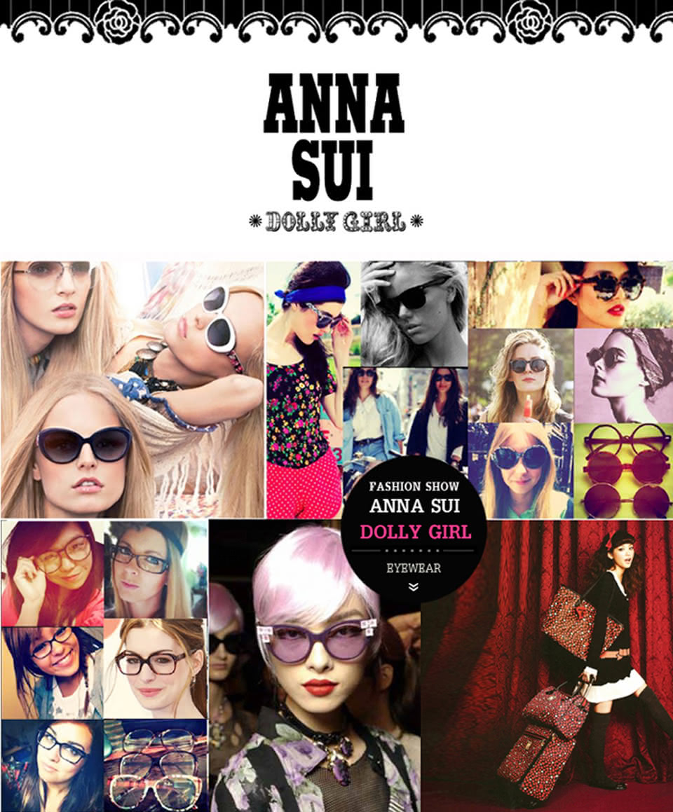 【anna sui】dolly girl系列时尚潮框眼镜(dg501-704