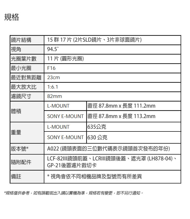 SIGMA適馬 20mm F/1.4 DG DN ART - 詳情9