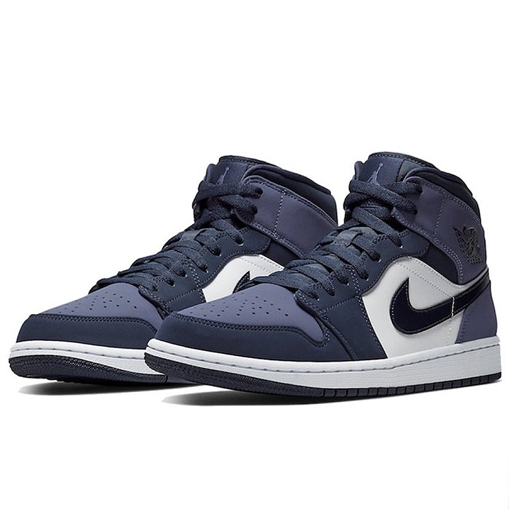 NIKE 耐吉 Air Jordan 1 Mid 男鞋 黑紫 NIKE 耐吉 Air Jordan 1 Mid 男鞋 黑紫