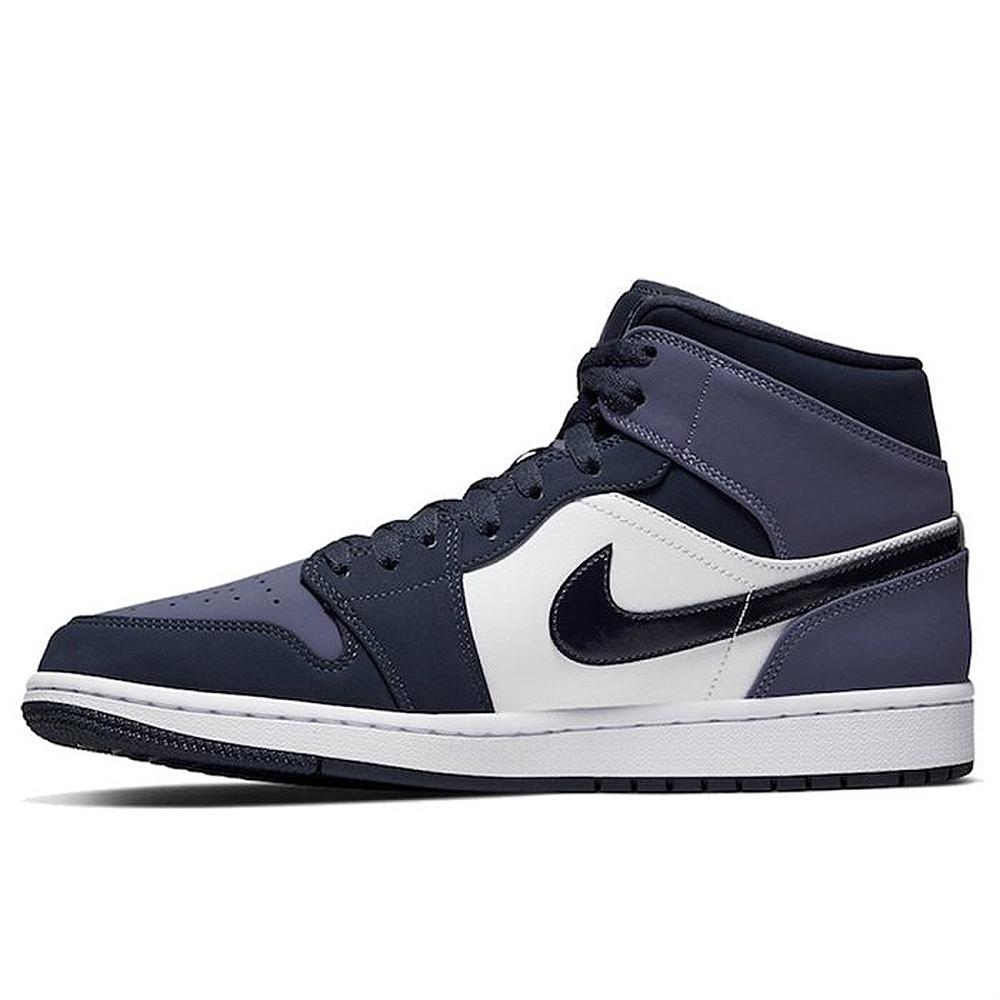 NIKE 耐吉 Air Jordan 1 Mid 男鞋 黑紫 NIKE 耐吉 Air Jordan 1 Mid 男鞋 黑紫