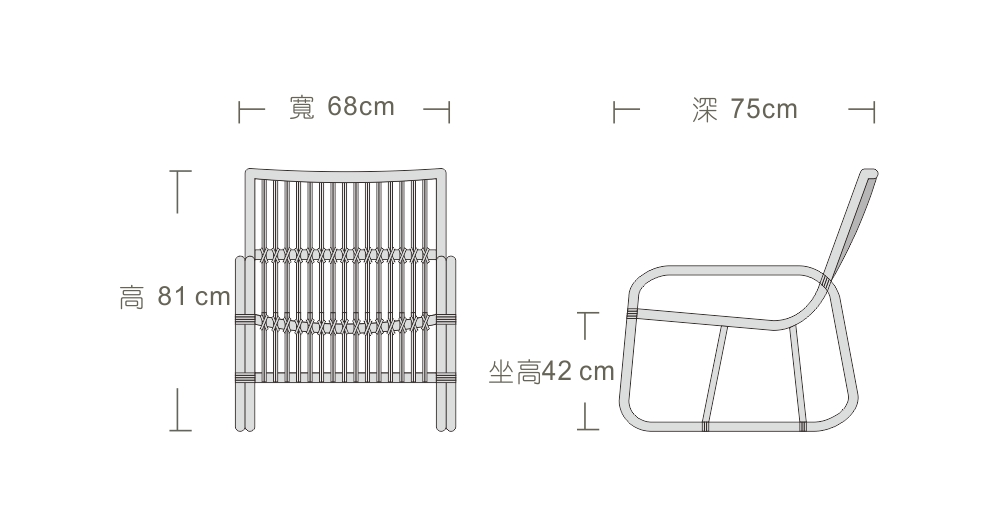 山茶花家具 自然舒適-清涼藤椅KC009NA室內椅(北歐風- 山茶花家具 自然舒適-清涼藤椅KC009NA室內椅(北歐風-